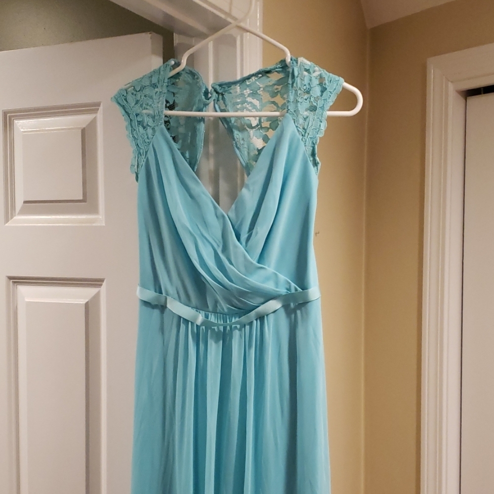 Sea foam bridesmaids dress